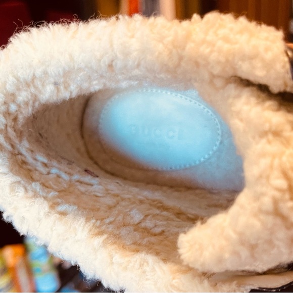 Gucci houndstooth & shearling booty - Picture 6 of 6